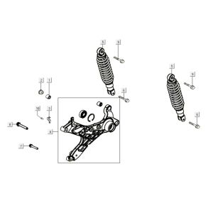 Stoßdämpfer hinten Kymco Like 200i Weiß