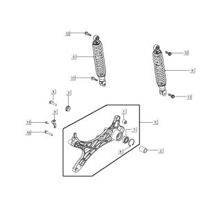 Stoßdämpfer AGILITY 16+ 4T 200i Matt Metallic Silber
