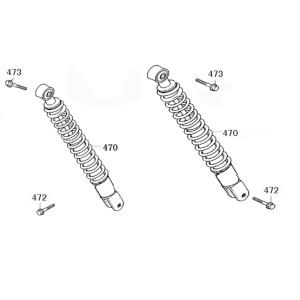 Stoßdämpfer Lintex HT50QT-12 125cc schwarz