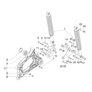Stoßdämpfer Piaggio MP3 300LT Sport 2009-2014