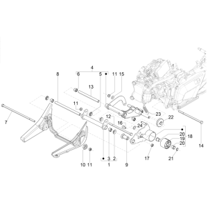 Piaggio Beverly 300 4T 4 V HPE ABS E5 2021-2022 (EMEA)-Schommelarm Piaggio Beverly 300 4T 4V HPE ABS E5