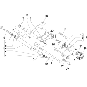 Schwinge Piaggio MP3 300LT Sport 2009-2014