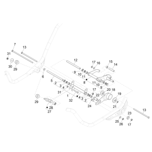 Piaggio MP3 350 Maxi Sports E4 ABS 2018-2020 Schwinge (EMEA)