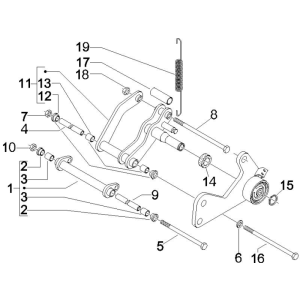 Vorderradgabel Vespa GTS 250 ie 2005-2009 (mit ABS) grau excalibur 738/A