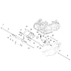 Schwinge Vespa GTS 250 ie 2005-2016 (ohne ABS)