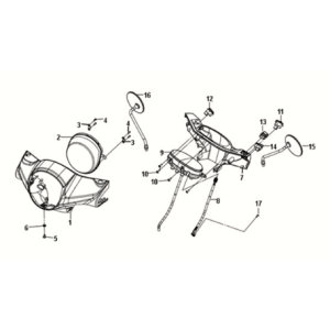 Stirnlampe Sym Fiddle III 50 E3 Blau/Weiß (BU-535S-WH-006)