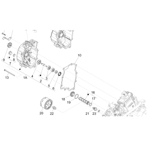 Magnetische Schwungradabdeckung - Piaggio Beverly 125 RST 4T 4V IE E3 2010-2015 Ölfilter (EMEA)