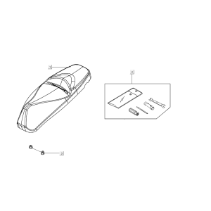 Sitz Kymco People S 50i E4 Blau