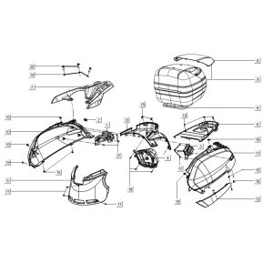 Side cover assy Kymco Filly 50 E5+ Mat wit