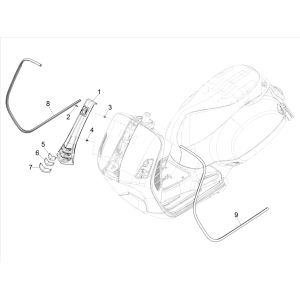 Zierrahmen für Vespa GTS 300 HPE 4T 4V IE ABS E4 2019 (EMEA)