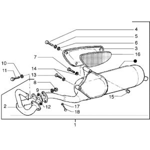 Auspuff Piaggio Liberty 2-Takt bis 2005
