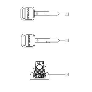 Schlüssel Kymco Xciting 400i Mattschwarz