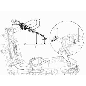 Piaggio MP3 300 HPE /300 HPE SPORT E5 ABS 2020-2022 Schlösser (EMEA)