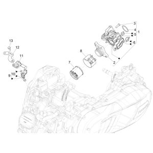 Piaggio Medley 125 ABS E5 2021-2022 (EMEA) Drosselklappe - Einlassventil - Einlassanschluss