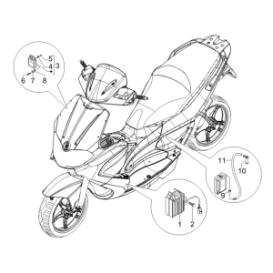 Spannungsregler - Elektronische Steuergeräte - HS-Zündspule Gilera Runner 50 SP 2010-2017