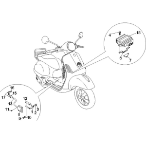 Spannungsregler - HS-Zündspule Vespa GTS 250 ie 2005-2009 (mit ABS)