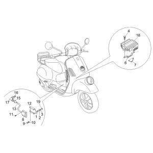 Spannungsregler - Elektronische Steuergeräte - HS-Zündspule Vespa GTV 250 4T 4V IE