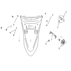 Kotflügel AGM Ape50 braun