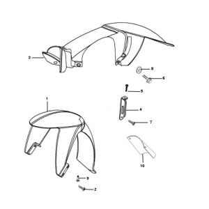 Kotflügel Peugeot Ludix pro 2-Takt