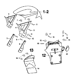 Schutzbleche Peugeot Elyseo schwarz