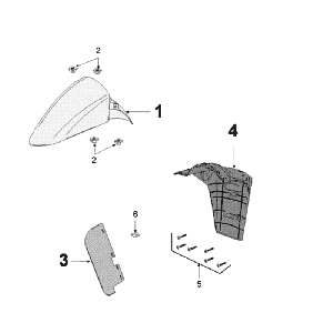 Schutzbleche Peugeot New Vivacity 2-Takt Dunkelblau