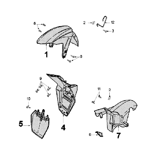 Schutzbleche Peugeot Speedfight 3 AC Schwarz