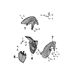 Schutzbleche Peugeot Speedfight 4 4-Takt Blau/Schwarz