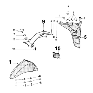 Spatborden Peugeot Tweet 125 V E3 2013-2017 JET BLACK (M7)