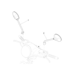 Spiegel Vespa GTS 300 HPE 4T 4V IE ABS E4 2019 (EMEA)