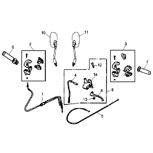 Spiegelkabel Bremshebel Sym Allo (WH871) champagne