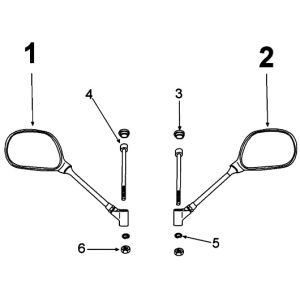 Spiegel Peugeot Kisbee euro4