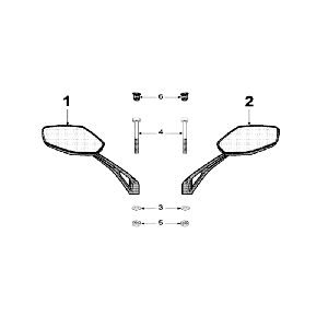 Spiegel Peugeot Speedfight 3 AC Schwarz