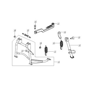 Standardkick Kymco People S 4-Takt mattschwarz