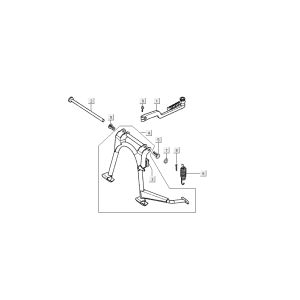 Standard Kick Kymco Super9 AC 2-Takt Nm Gelb - Schwarz