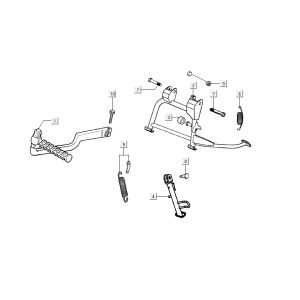 Standard-Kickstarter Kymco Sento 4-Takt Spring Brown