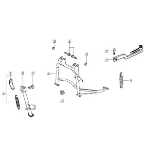 Standard + Kickstarter Kymco Super 8 Street 4-Takt rot