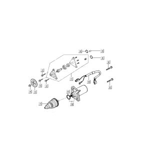 Anlasser - Ölpumpe Kymco Filly 4-Takt silber