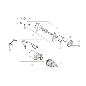 Starter Kymco Agility 16'+ 4t metalic mattsilber