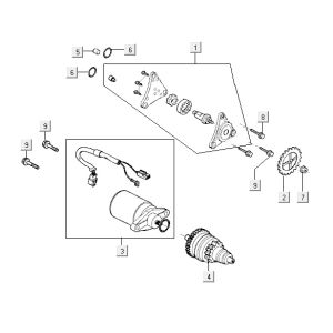 Starter Kymco VP50 4t Wechselstrom braun metallisch