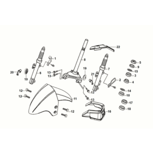 Lenkstimme - Vorderpolster Sym Orbit III 50 E5 Niederländisches Weiß (WH-006)