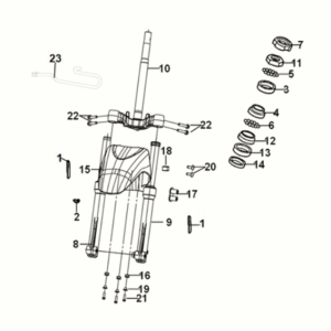 Lenkstimme - Vorderpolster Sym Symphony ST 50 E5 Grau (GY-7547UL)
