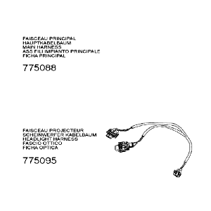 Kabelbaum Stecker Peugeot Speedfight 3 AC Schwarz