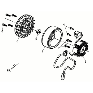 Sternanker Schwungrad Sym Allo GT (WH006 S882U) weiß/silber