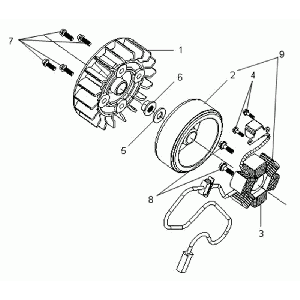 Sternanker/Schwungrad SYM VS 125 Euro3