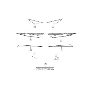 Aufkleber 2 Kymco Activ 4-Takt rot-schwarz