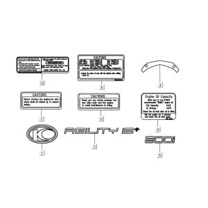 Aufkleber AGILITY 16+ 4T 200i Mattes Metallic-Silber