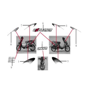 Aufkleber Generic Cracker blau 2010 2-Takt