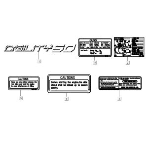 Aufkleber Kymco Agility Fat 12' 4-Takt schwarz