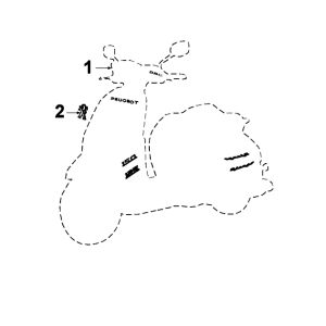 Aufkleber Peugeot Django Satinblitz Q2