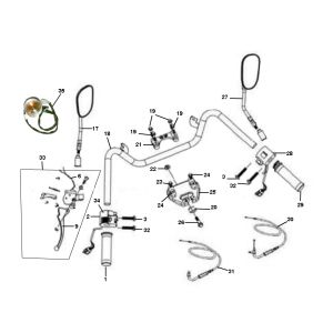 Lenkspiegel Rover Classic 4-Takt